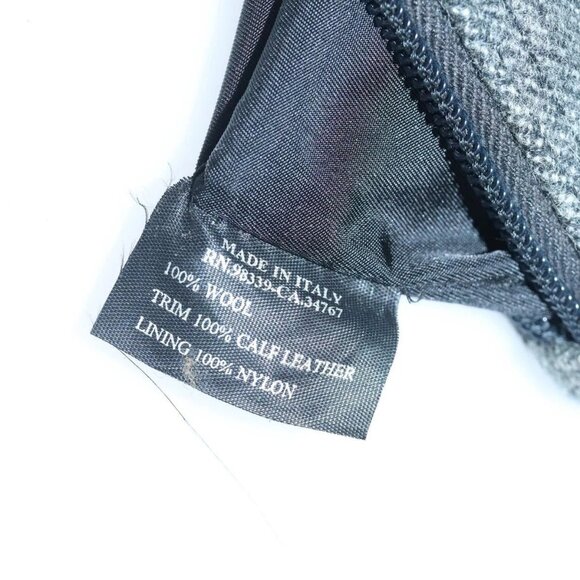 PRADA Pouch Wool Black Auth ti2350 - Picture 12 of 16